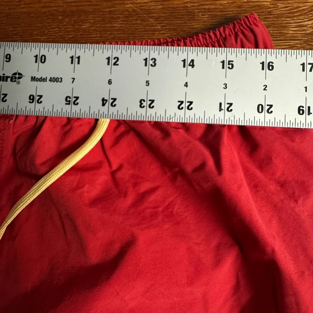 Polo Sport Ralph Lauren Mens Red Swim Trunks Shorts Yellow‎ Pony Logo Size L